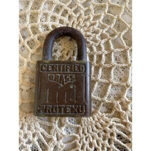 Vintage Certified Brass Protexu Padlock